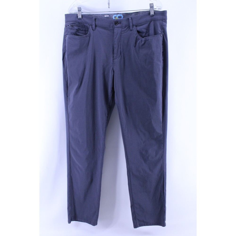 Copper Oak Pants Mens 36 x 32 Gray Performance Golf Chino Elastic Stretch Casual